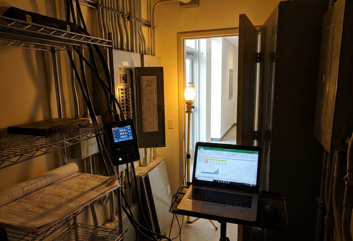 Power quality monitoring equipment and electrical panel documentation